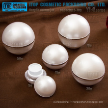 YJ-O série 5g 15g 30g 50g 70g classique boule en forme de pots de crème acryliques